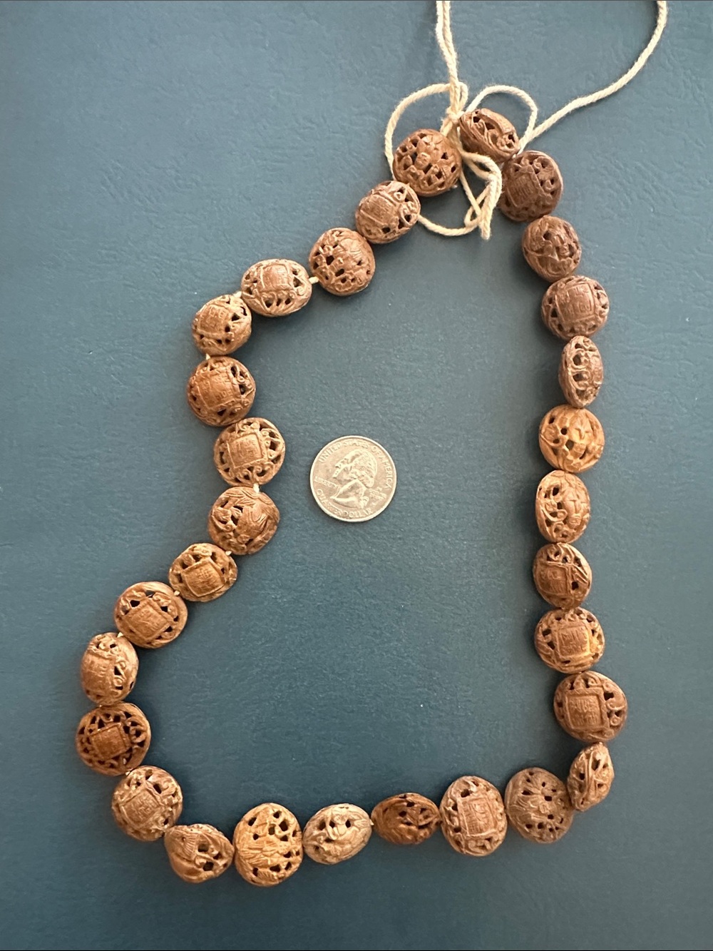 Vintage Hand Carved Wood Beads Bundle